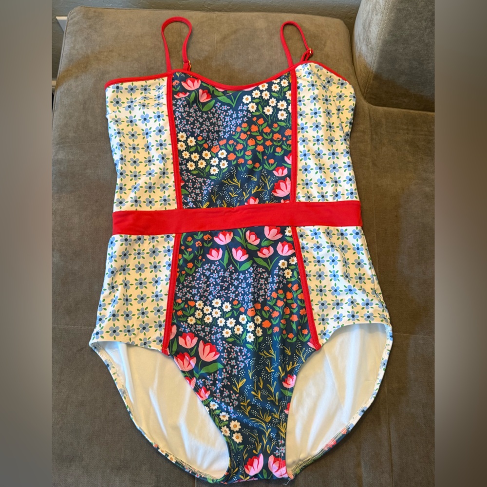 Lime Ricki Red and Blue One Piece Swim